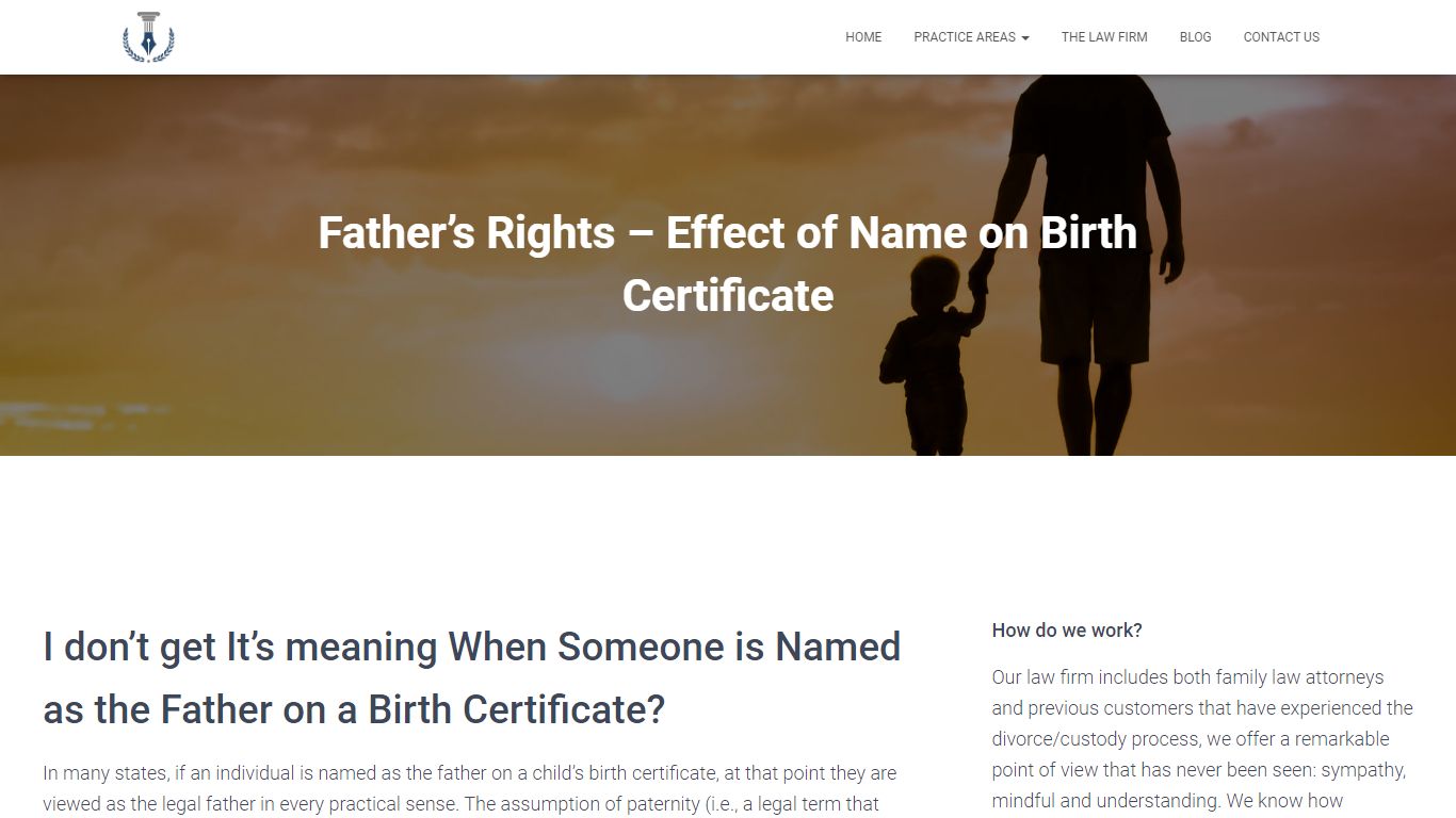 Father’s Rights – Effect of Name on Birth Certificate | North Carolina ...